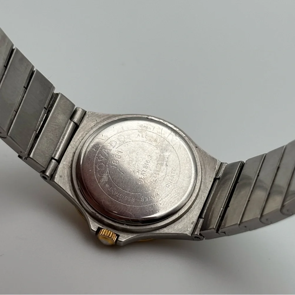 Vintage Movado Museum Two-Tone Quartz Watch | Swiss Made | 1980s - Picture 11 of 11